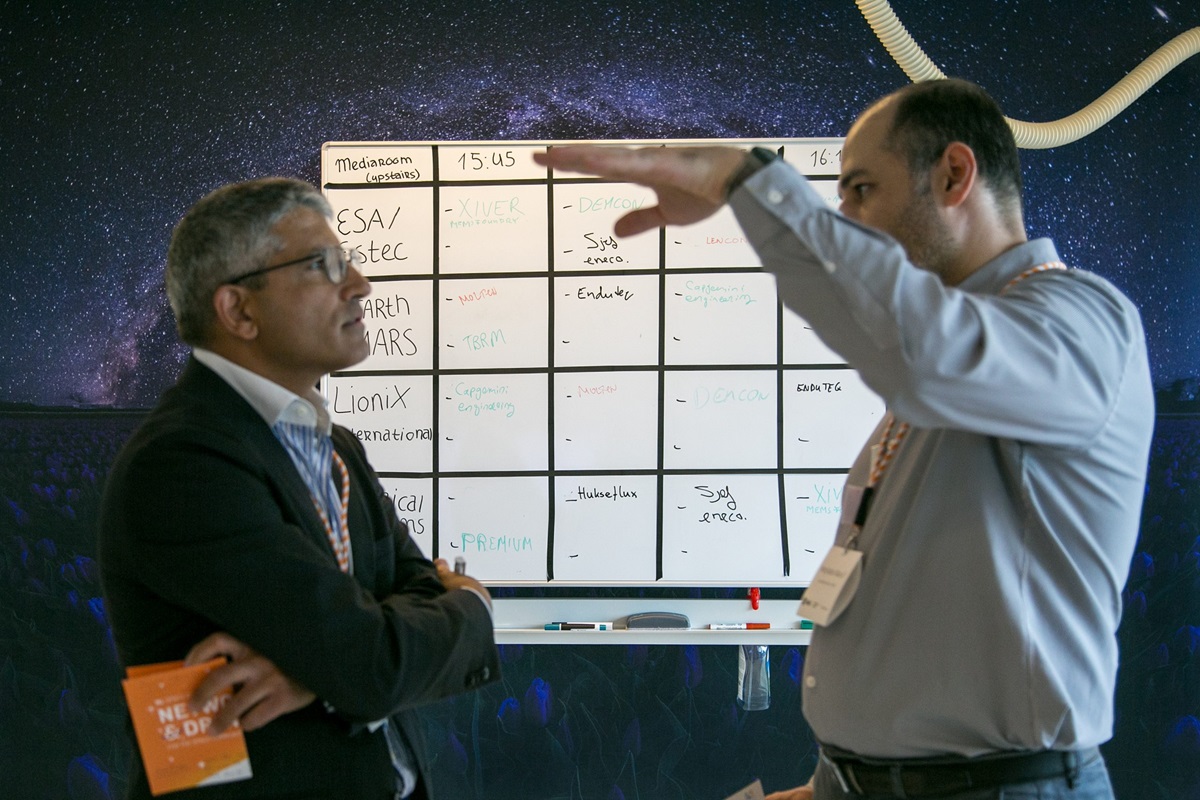 space and non-space business professionals during the matchmaking session