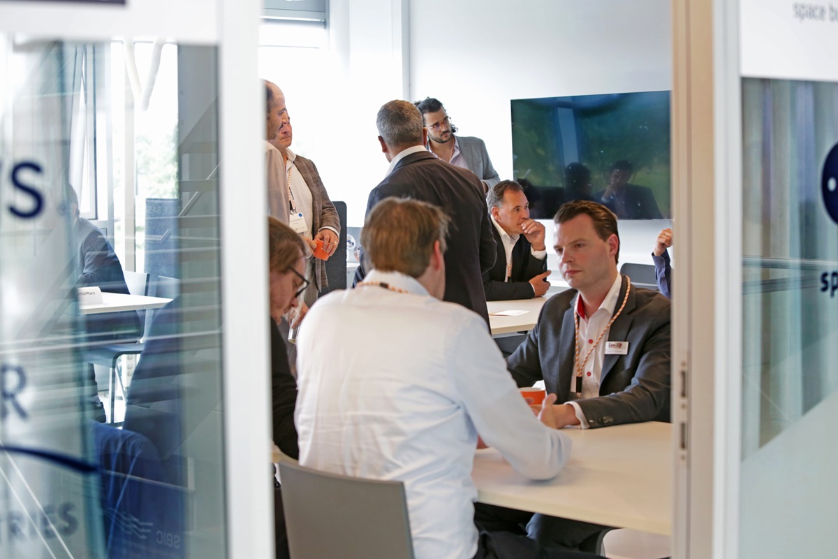 space and non-space business professionals during the matchmaking session